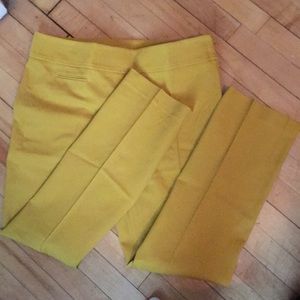 Ann Taylor Loft mustard yellow side zipper